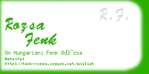 rozsa fenk business card